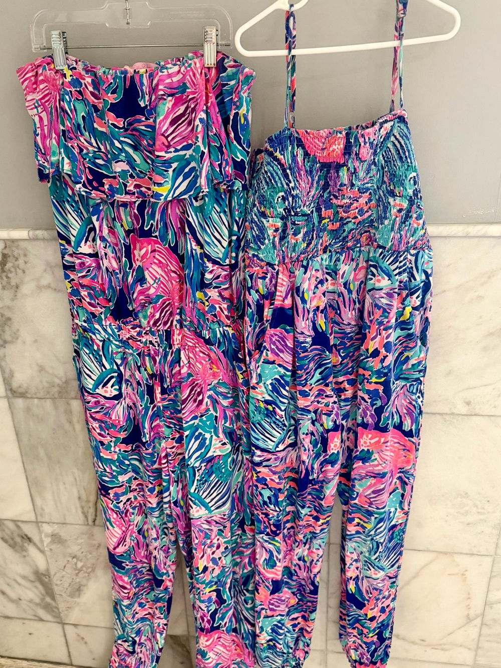 Lilly Pulitzer Jumpsuit Set Mom and Me Girls fish print